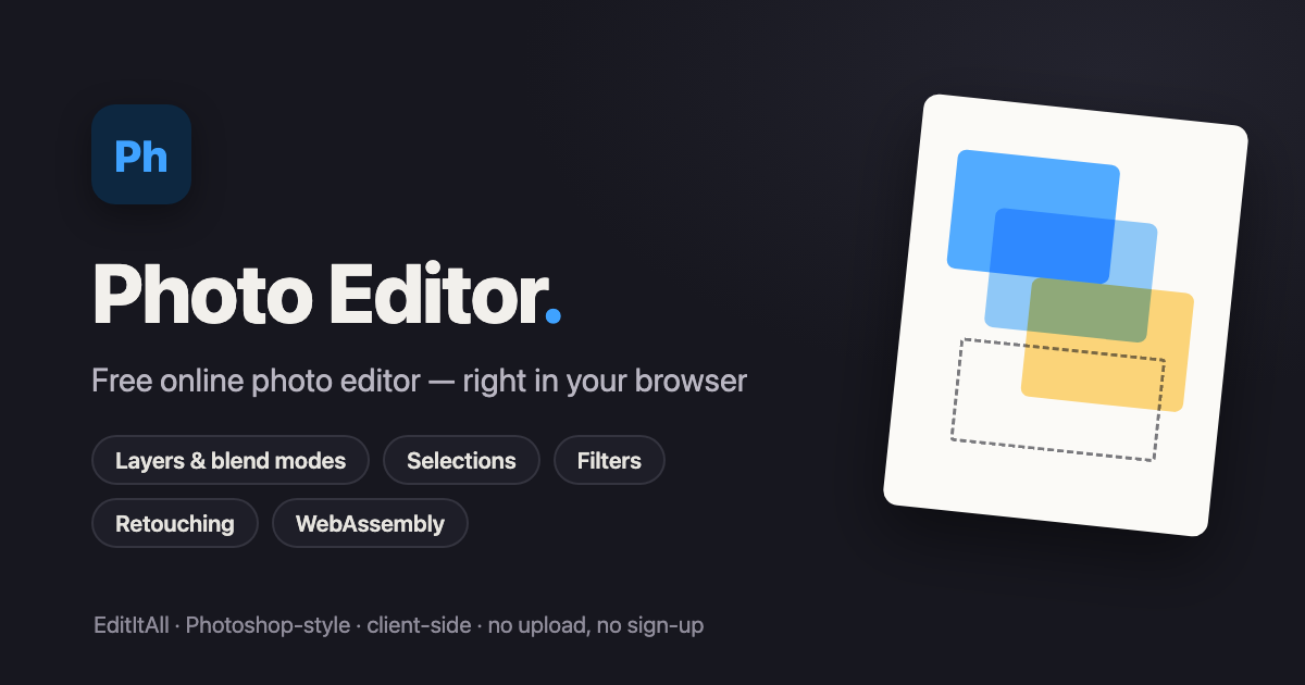 EditItAll Photo Editor running in the browser